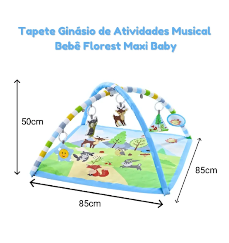 Tapete de Atividades Bebê com Luz Musical Florest 3