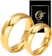 ZENTTY Par de Alianças de Casamento Banhada a Ouro 18 k 1