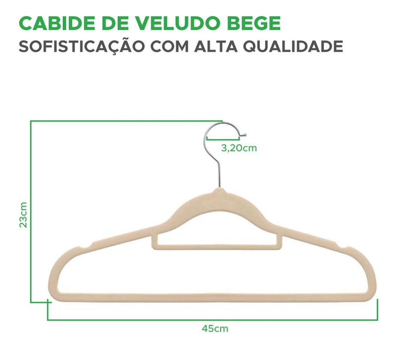 10 Cabides de Veludo Slim Ultra Finos Antideslizante 4