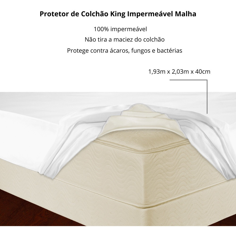 Protetor de Colchão Algodão Impermeável Kacyumara 4