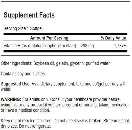 Vitamina E 400 IU 100 Softgels  5