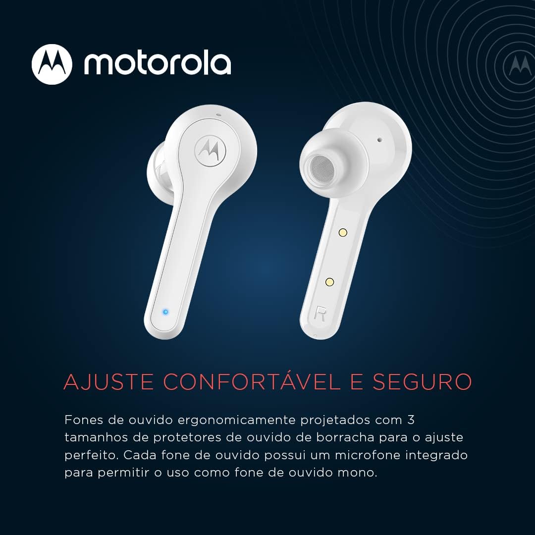 Fone de Ouvido Bluetooth Motorola Moto Buds 085 | Branco 4
