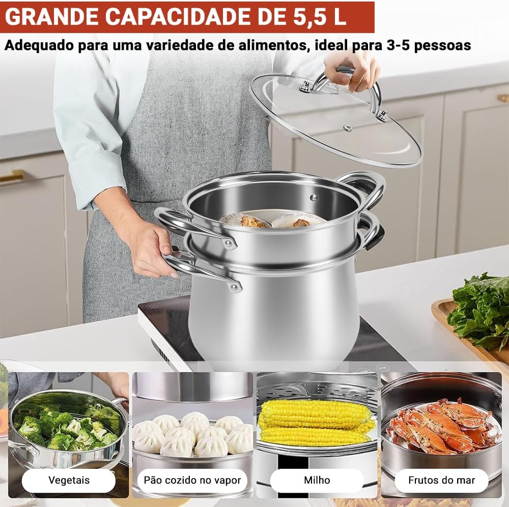 Panela a Vapor Espagueteira 4