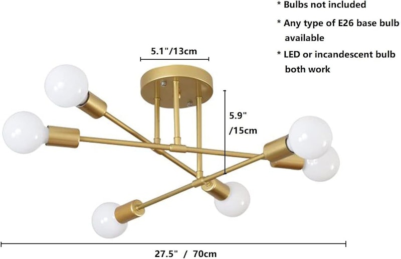 Lustre Modern Sputnik com 6 Luzes 2