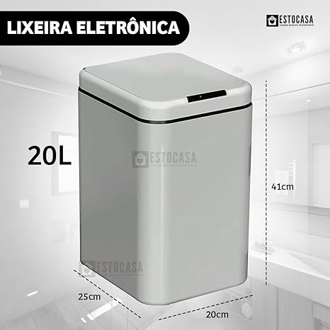 Lixeira Inteligente 20 L Sensor Automático 3