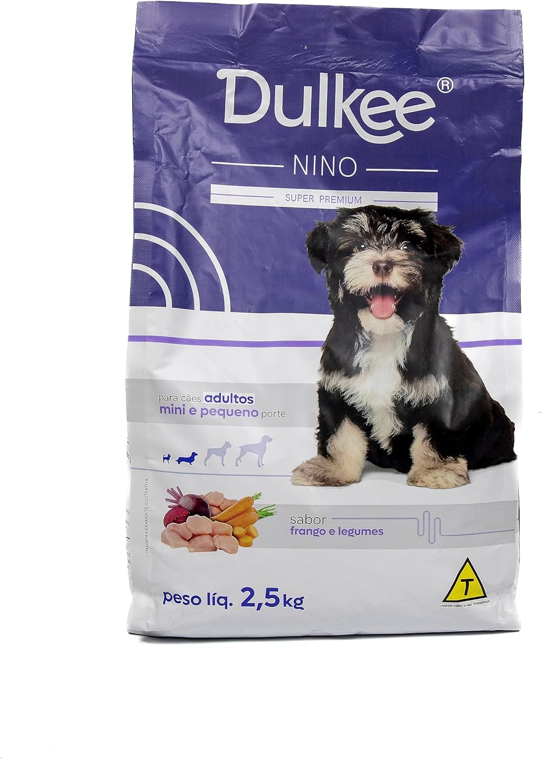 Ração Dulkee Nino Porte Mini e Pequenos Super Premium Sabor Frango e Legumes 1