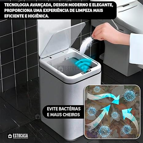 Lixeira Inteligente 20 L Sensor Automático 4
