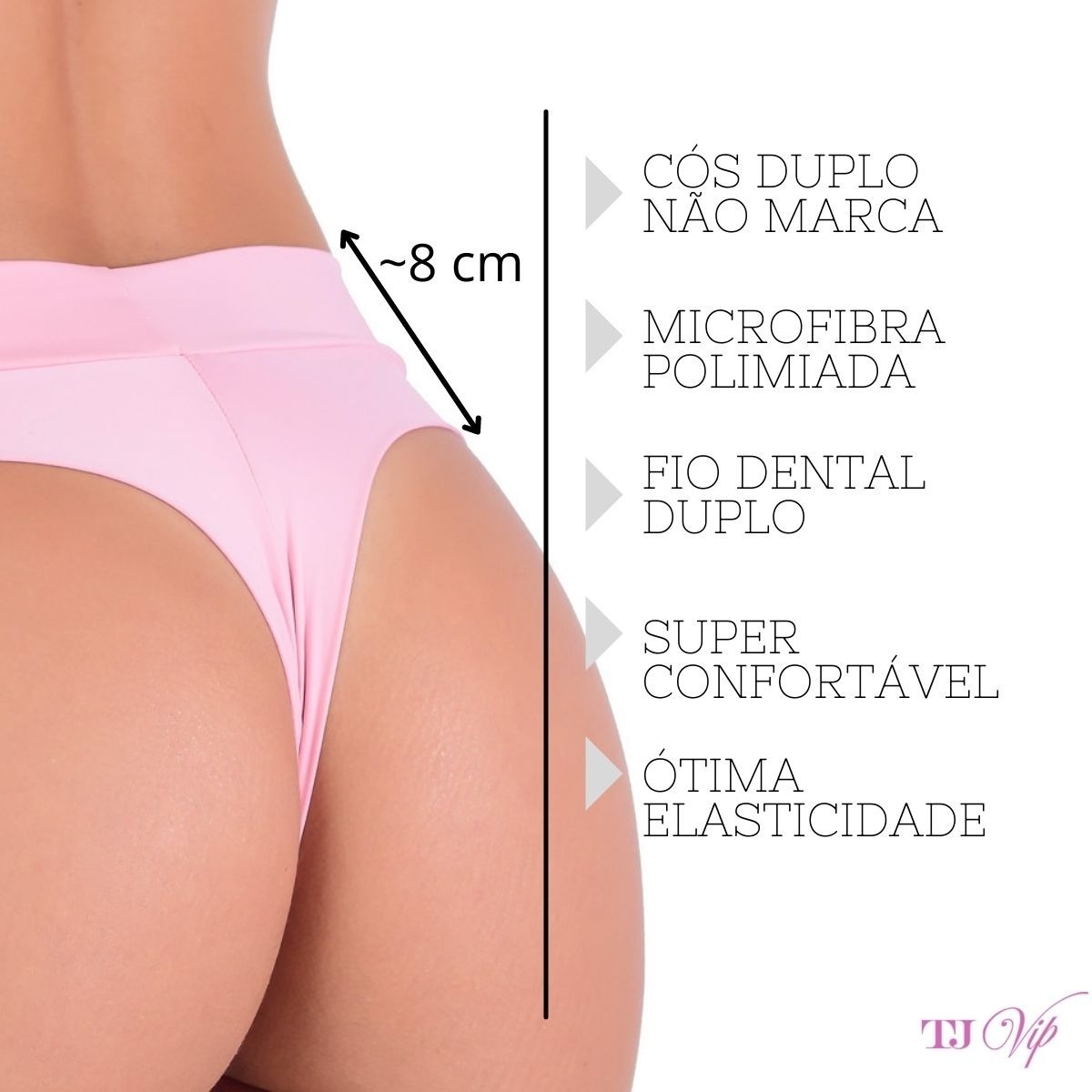 Kit 10 Calcinhas Poliamida Cós e Fio Duplo 2