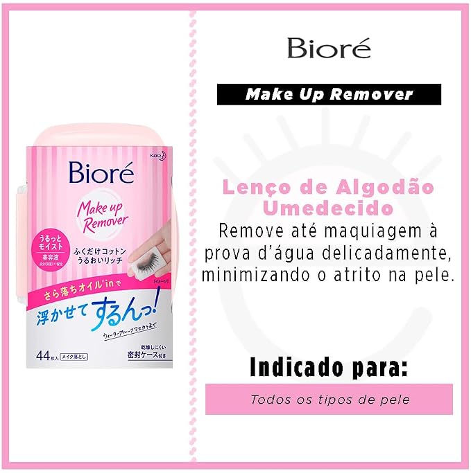 Lenço Facial Demaquilante Make Up Remover Bioré 2