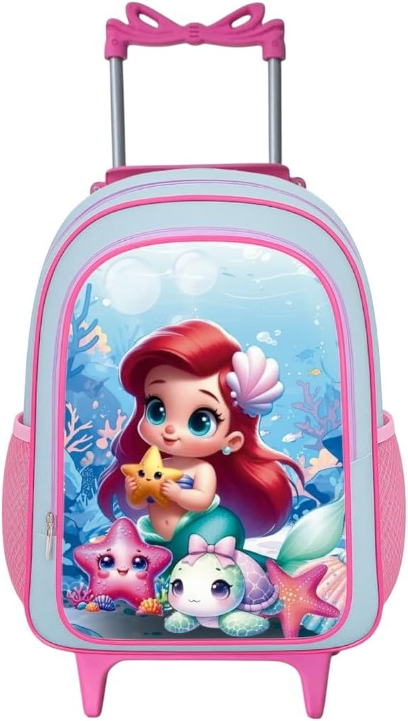 Mochila de Rodinha Sereia Coral 1