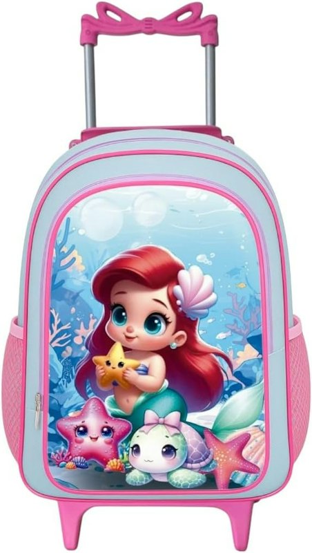 Mochila de Rodinha Sereia Coral 1