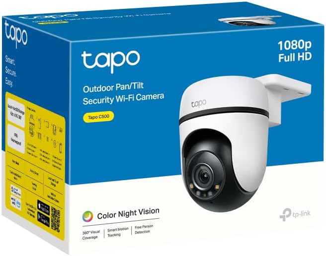 Câmera de Segurança Wi-Fi Externa 360º 1080p Full HD 5