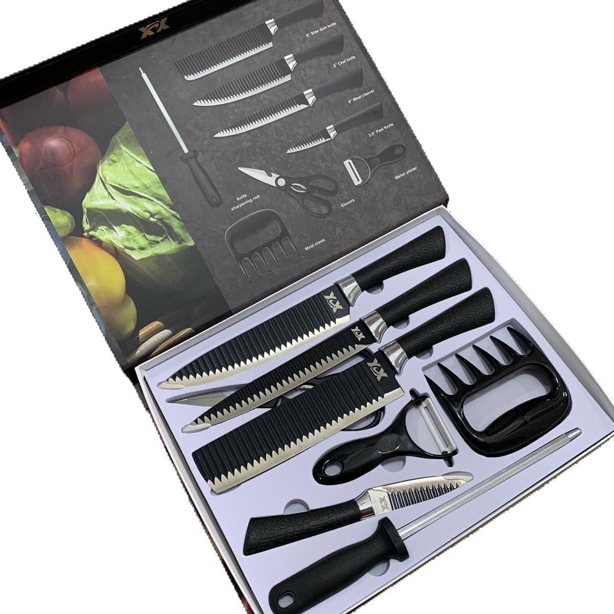 Kit Churrasco Conjunto 8 Peças Facas Gourmet Azimark 4
