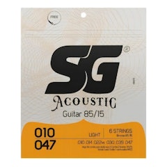 Encordoamento 010 SG Aço Bronze 85 15 para Violão