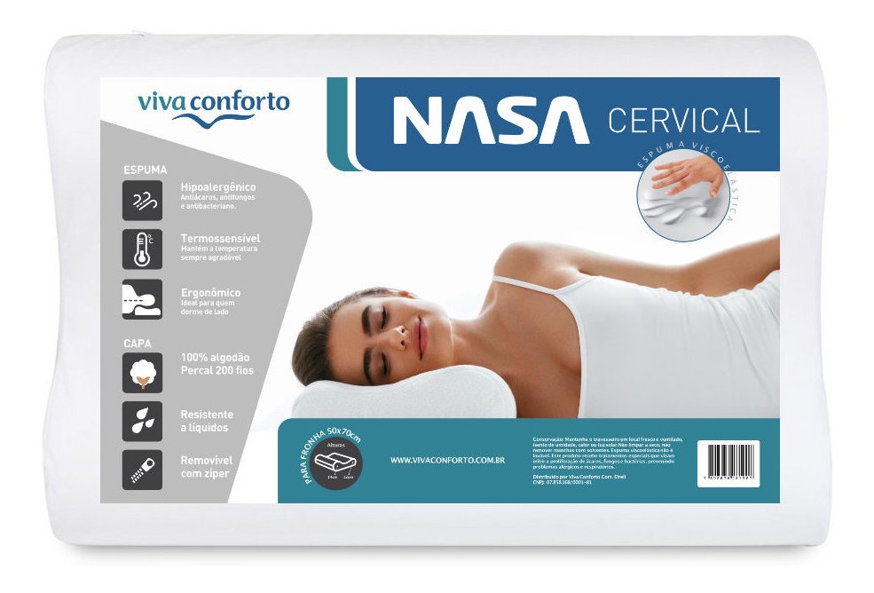 Travesseiro Nasa Cervical Viva Conforto 1