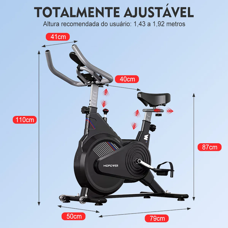 Bicicleta Ergométrica com Monitor Python Fly 2
