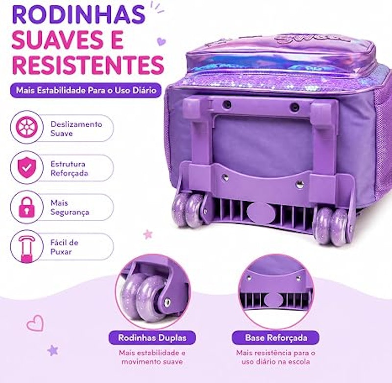 Kit Bolsa Feminina, Lancheira e Estojo 3