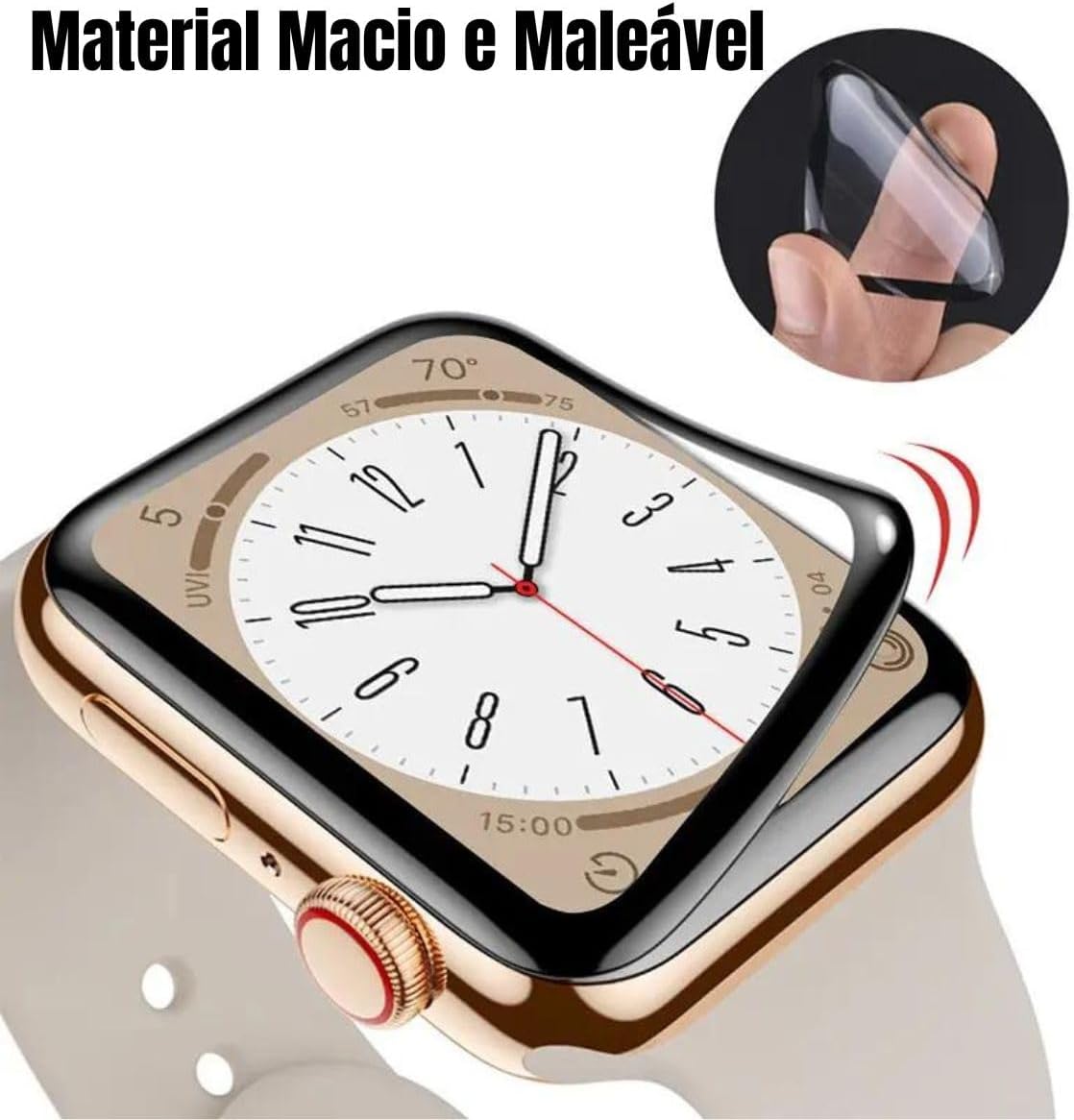 Película 9D Cerâmica Compatível com Apple Watch Series (45 mm) 4