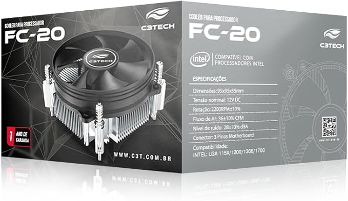 Cooler Fan CPU C3Tech Gaming 5