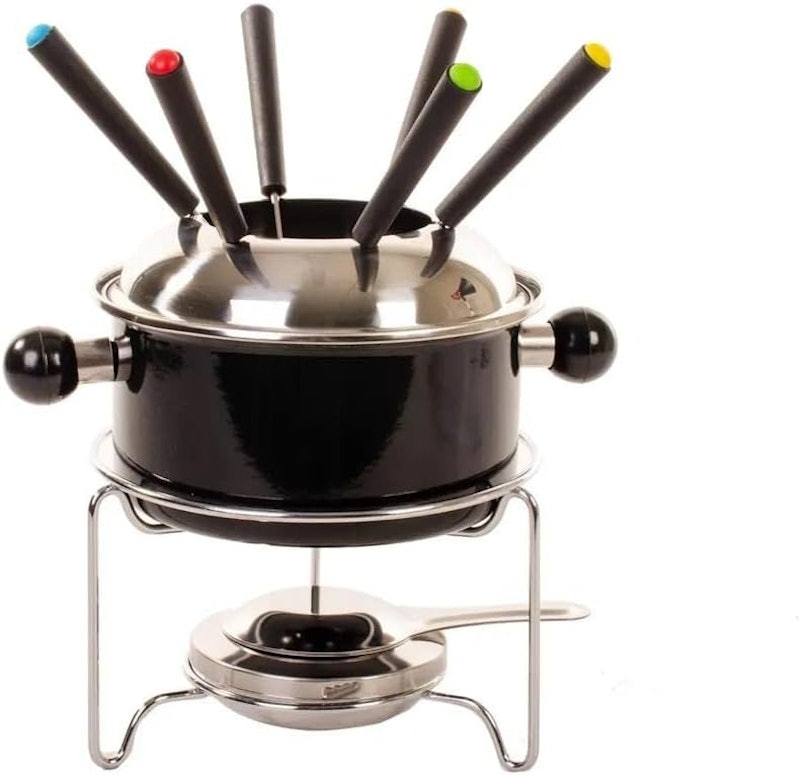 Conjunto para Fondue 10 Peças com 6 Garfos Inox 1 L 1