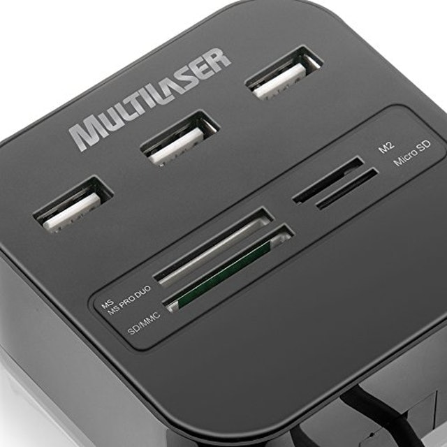 Hub Multilaser USB + Leitor de Cartão Universal 2