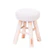 OR DESIGN Banquinho Nona Crochê Branca Base Madeira 1