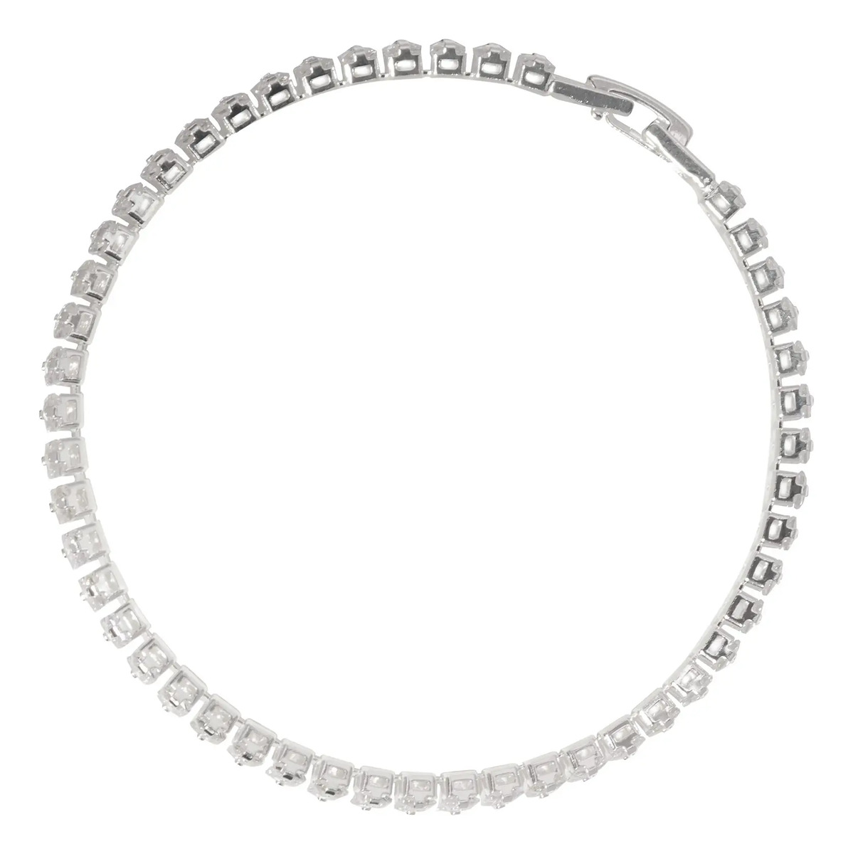 Pulseira Riviera com Pedras P Folheada a Prata 925 2