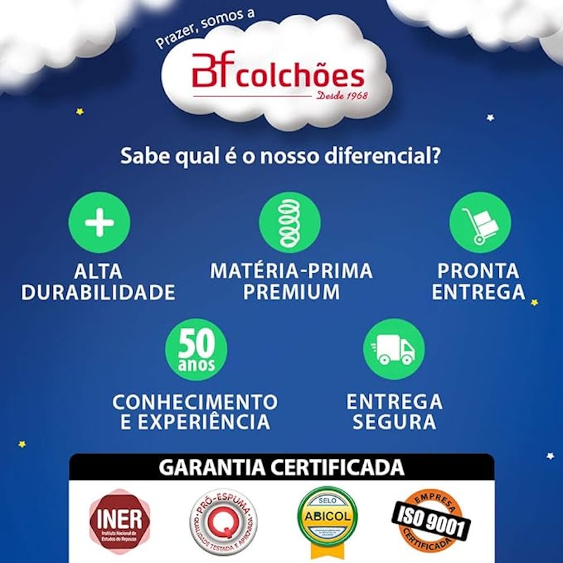 Colchão Queen Ortopédico Espuma 4