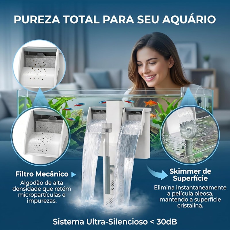 Filtro Aquário Hang On Cascata 5 W 500 L/h 2