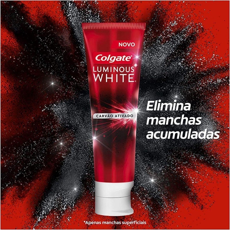 Creme Dental Clareador Colgate Luminous White Carvão Ativado 2