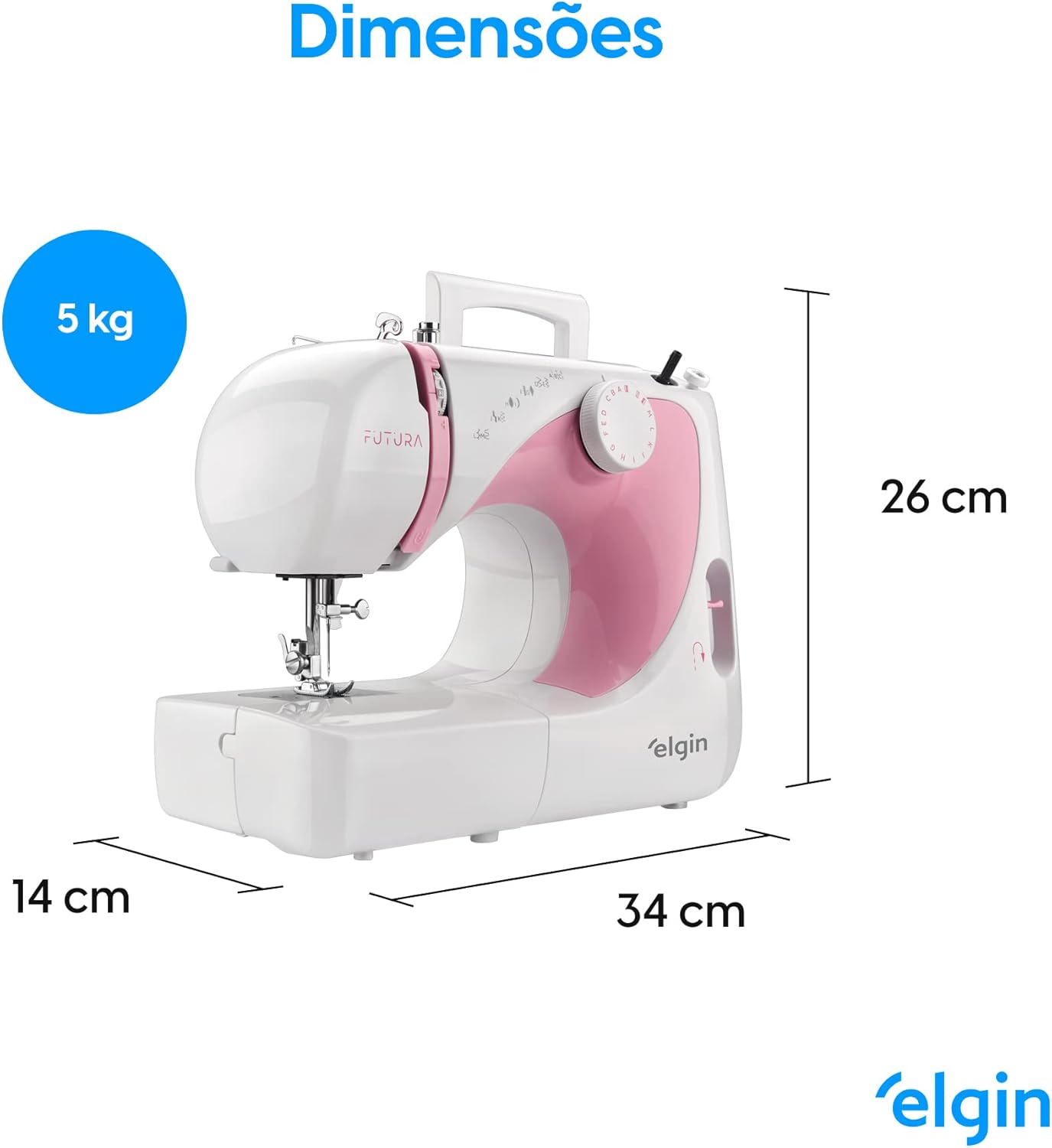 Máquina de Costura Doméstica Futura  5