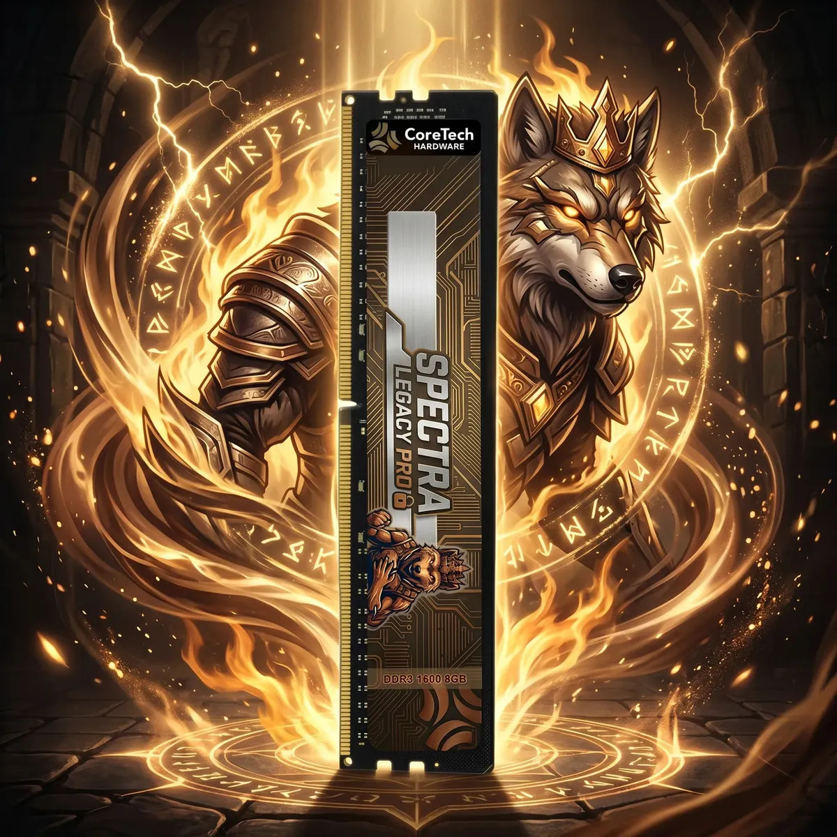 Memória RAM DDR3 1600 MHz 8 GB Coretech Spectra Legacy Pro 2