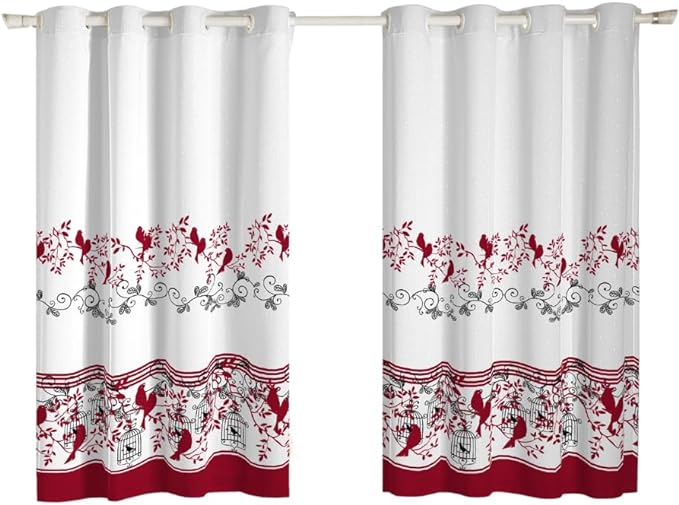 Cortina Cozinha Estampada - Diversos Modelos (Pássaros) 1