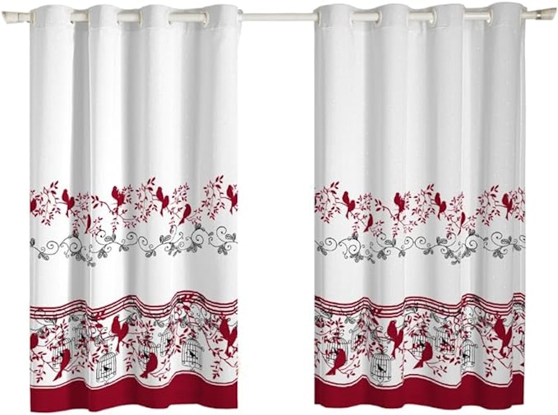 Cortina Cozinha Estampada - Diversos Modelos (Pássaros) 1