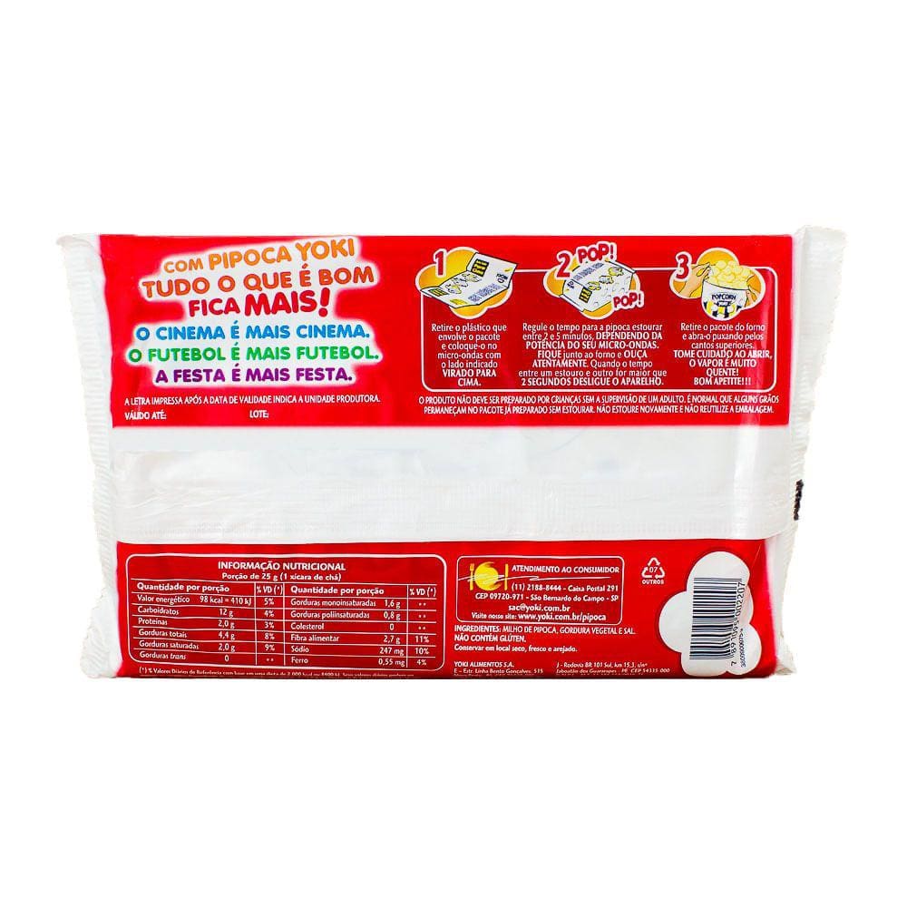 Pipoca Micro-Ondas Natural com Sal 2