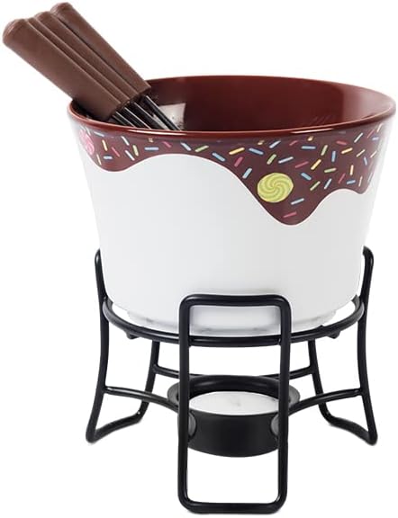 Aparelho de Fondue 7 Peças Chocolate Cerâmica 1