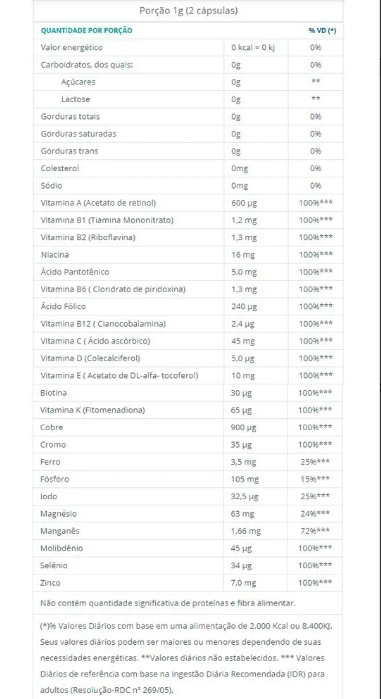 Polivitamínico 50+ Nutrição Multi 3