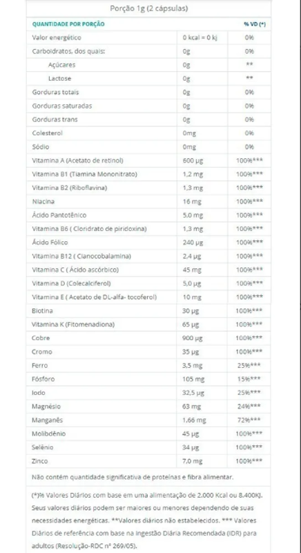 Polivitamínico 50+ Nutrição Multi 3