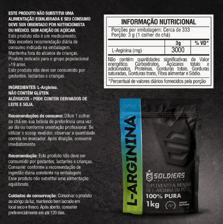 Arginina 500g - 100% Puro Importado 4