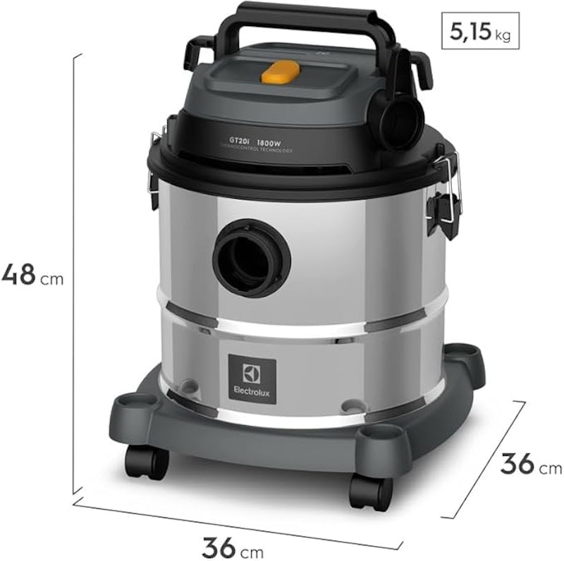 Aspirador de Pó e Água Electrolux 20 L com ThermoControl 5