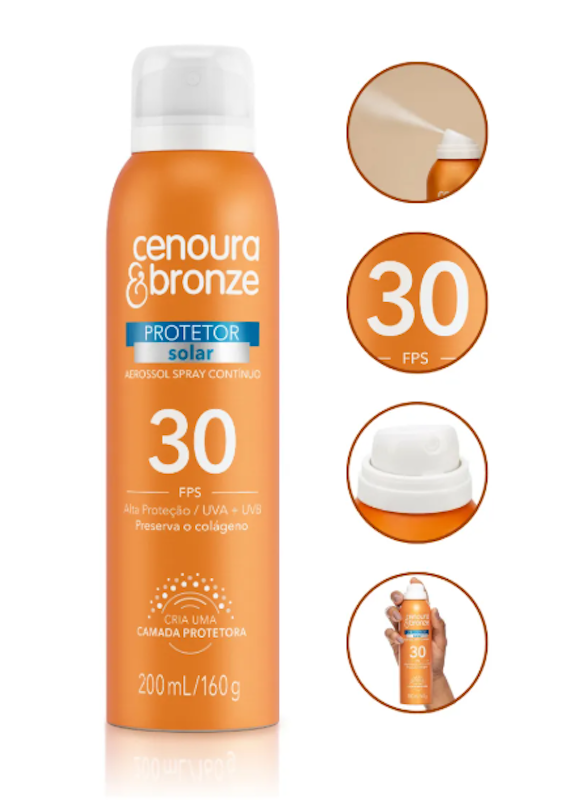 Protetor Solar Aerossol Spray FPS 30 2