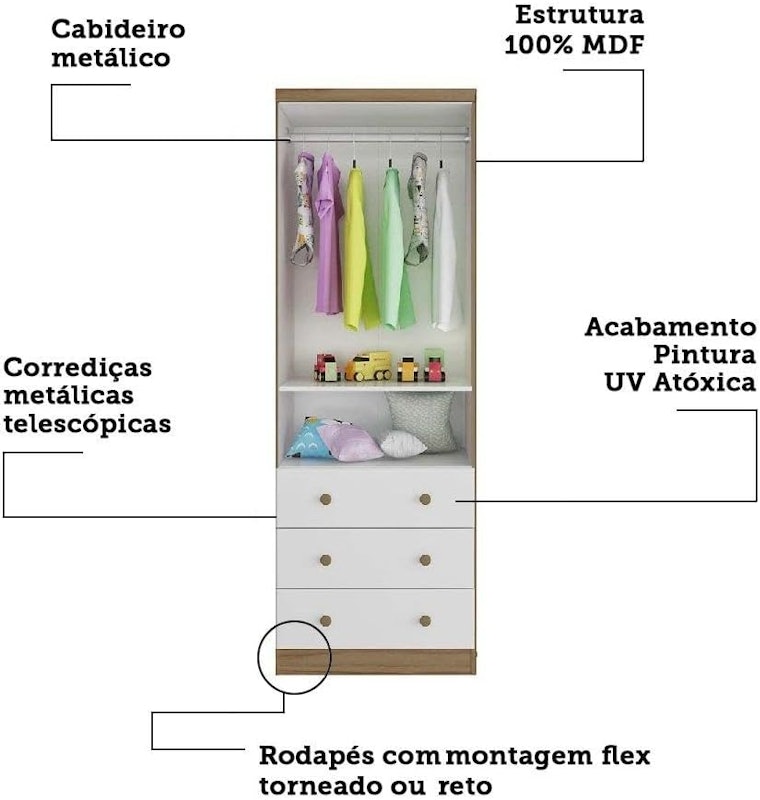 Armário Junior 2 Portas 5