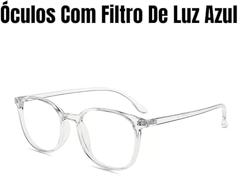Óculos com Filtro de Lente Luz Azul para Telas Armação Transparente 2