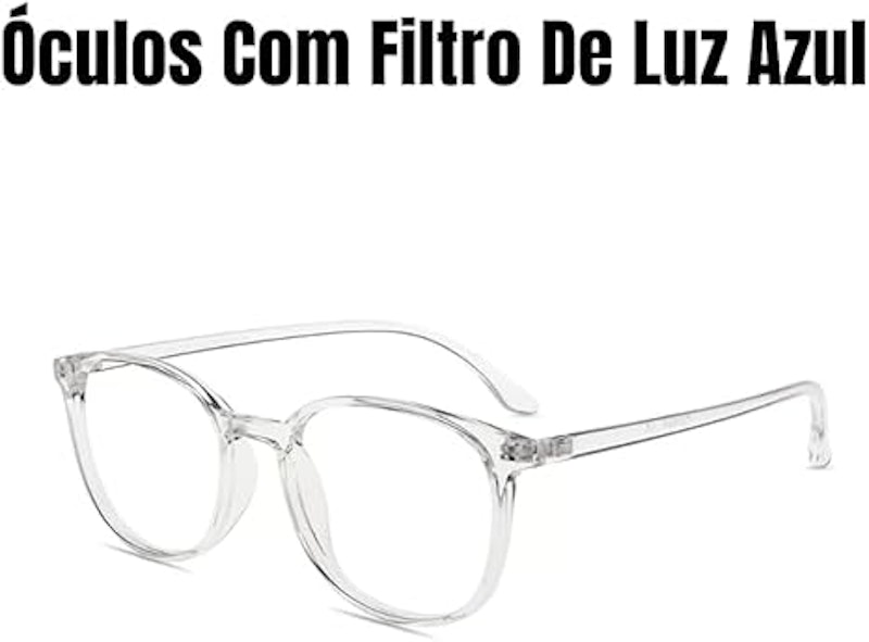 Óculos com Filtro de Lente Luz Azul para Telas Armação Transparente 2