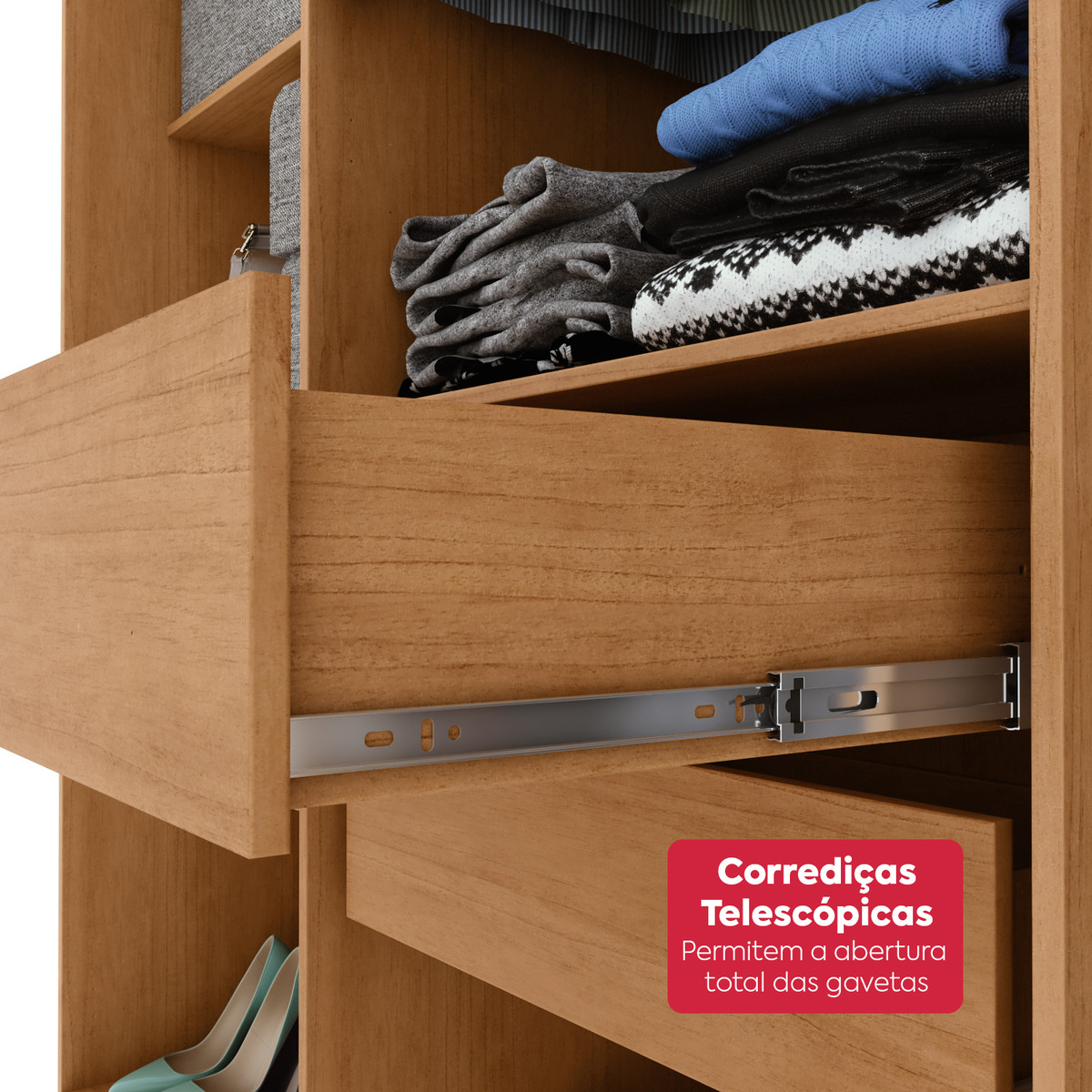 Guarda-Roupa Casal Easy Slim 8 Portas com Espelho Móveis Lopas 4