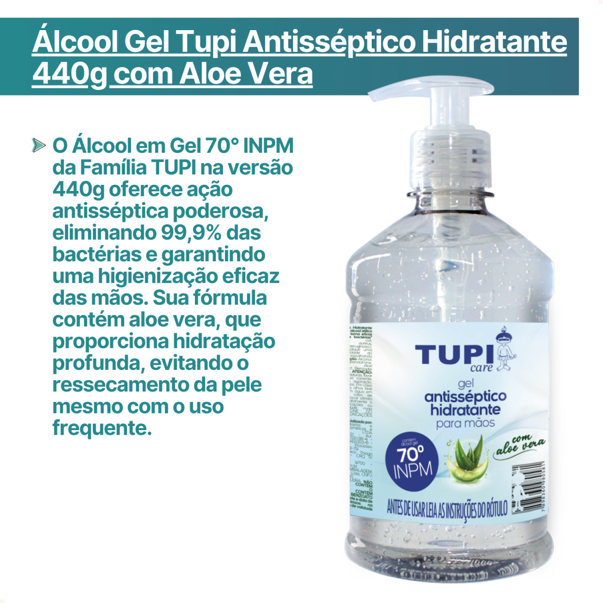 Álcool em Gel Hidratante 70° INPM Callamarys 4
