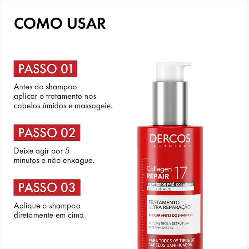 Pré-Shampoo Dercos Collagen Repair 17 4