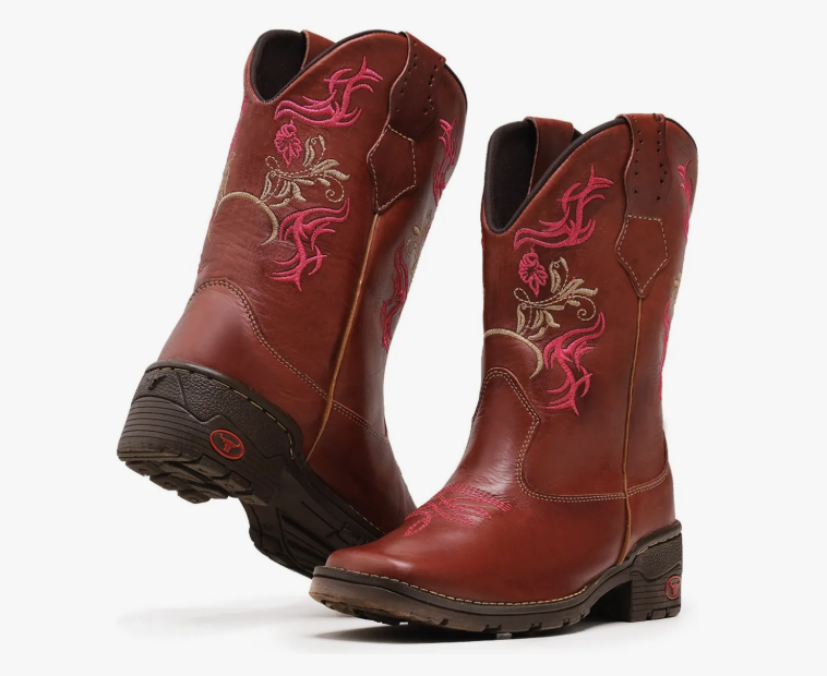 Bota Botina Texana Feminina Cano Longo Country 5