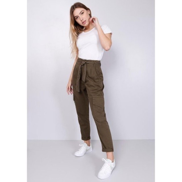 Calça Cargo Feminina Clochard Verde Militar 2