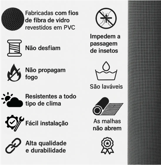 Telas Fibra de Vidro Mosquiteiras 3